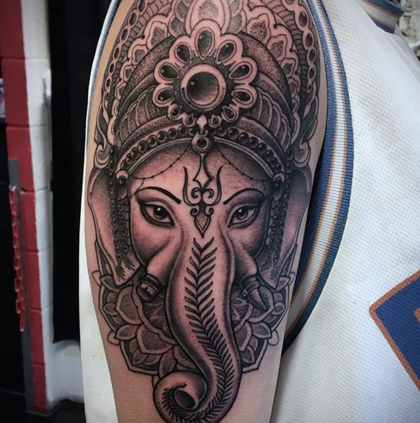 Lord Ganesh Chaturthi Tattoo Arm