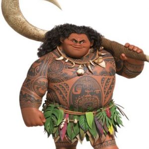 Maui in Moana poly tattoos