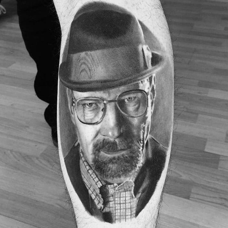 Breaking Bad – Heisdenberg (Walter White) Tattoo Portrait