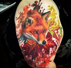 Cute Fox Tattoo