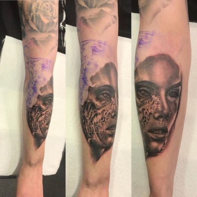 Black & White/Grey Realism Tattoo