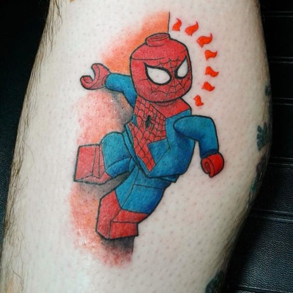 Lego Spider-Man Colour Tattoo - Marvel Comics