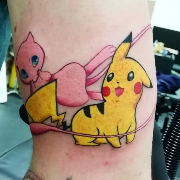 Pokemon Pikachu & Mew Colour Tattoo - Nintendo