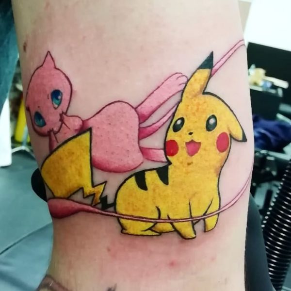 Pokemon Pikachu & Mew Colour Tattoo - Nintendo